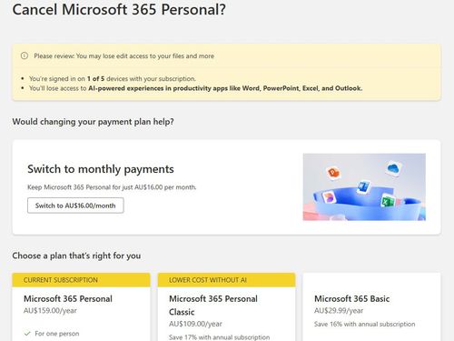 Microsoft Australia предположительно ввела в заблуждение миллионы австралийцев, заставив их купить более дорогой тарифный план, заявили наблюдатели