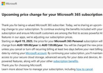 Microsoft Australia предположительно ввела в заблуждение миллионы австралийцев, заставив их купить более дорогой тарифный план, заявили наблюдатели Microsoft Australia предположительно ввела в заблуждение миллионы австралийцев, заставив их купить более дорогой тарифный план, заявили наблюдатели