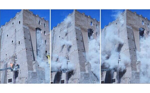 Спасатели вытащили мужчину, который несколько часов пролежал в частично обрушившейся средневековой башне в Риме