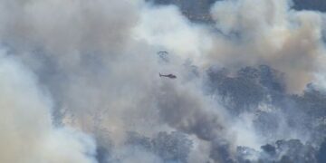 Лесной пожар в сельской местности штата Виктория достиг критического уровня.