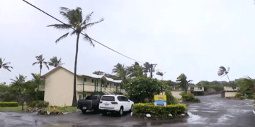 Бывший тропический циклон Коджи ослаблен по мере продвижения вдоль побережья Квинсленда.