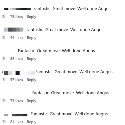 «В восторге»: Ангус Тейлор посмеялся над своей оплошностью в социальных сетях.