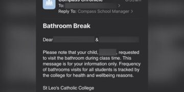 В частной школе Сиднея используют камеры видеонаблюдения для отслеживания использования детьми туалета.