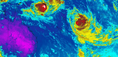 Мощный тропический циклон Майла движется в сторону Квинсленда.