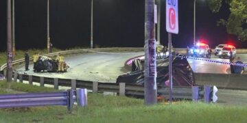 За несколько мгновений до высокоскоростной аварии с участием трех погибших полицейских, полиция навестила мужчину из-за инцидента, связанного с нарушением его социального положения.